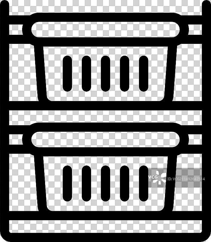 洗衣收纳图标轮廓自助洗衣店图片素材