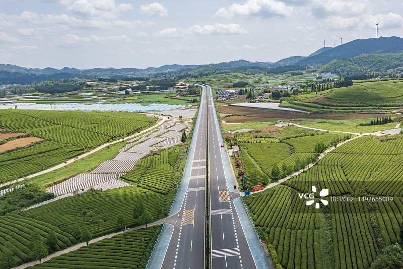 贵州黔南瓮安县茶山图片素材