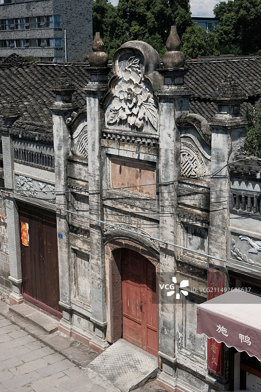 四川成都千年古镇，唐昌古镇图片素材