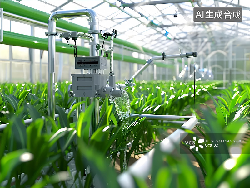 【AI数字艺术】农业，新质生产力，自动化，滴灌系统图片素材