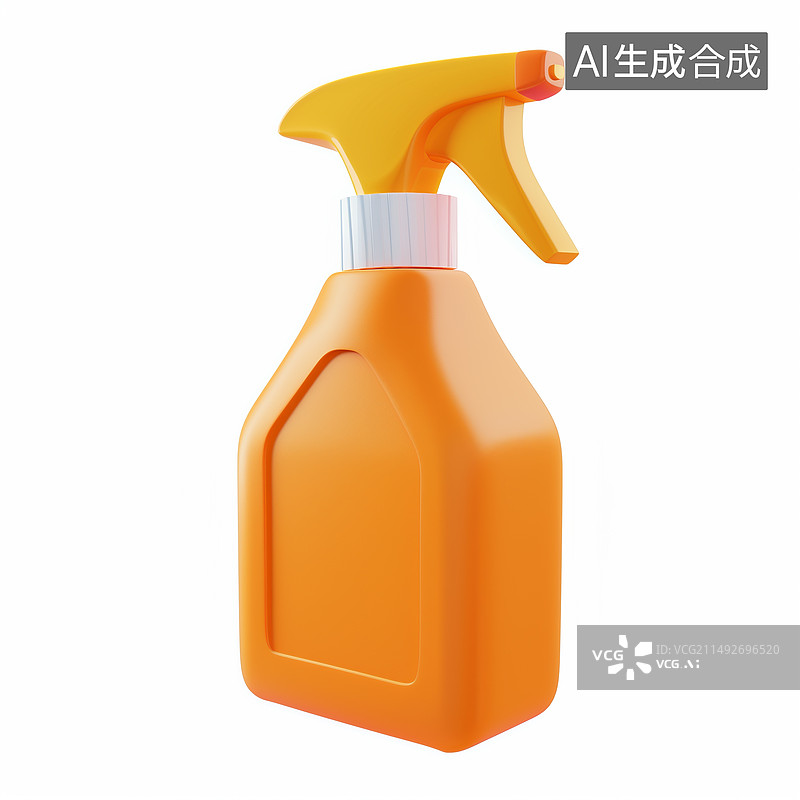 【AI数字艺术】白底背景3D风格洗洁精消毒液元素图片素材