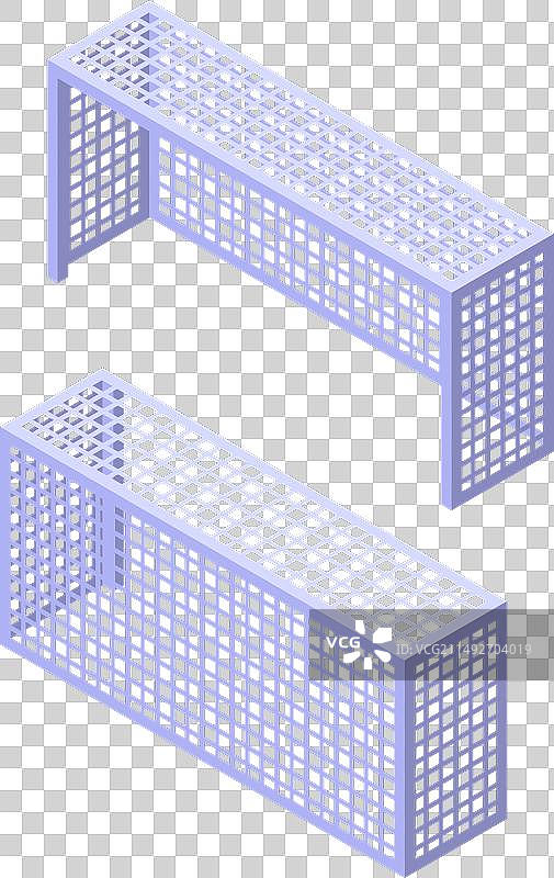 2.5D足球场大门图标图片素材