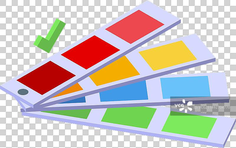 彩色网页调色板图标2.5D图片素材