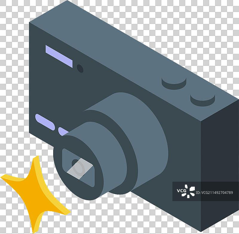 相机闪光灯照片图标2.5D新图片素材