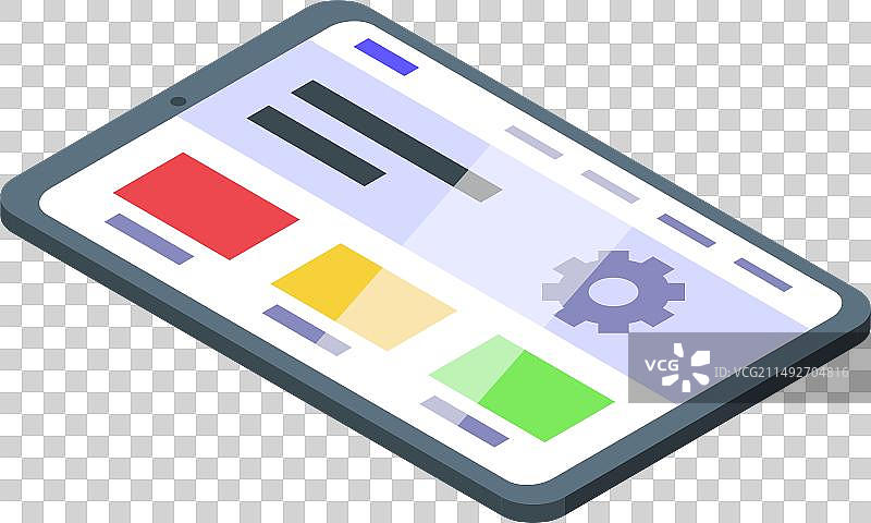 平板电脑新设计2.5D图标 SEO网页图片素材