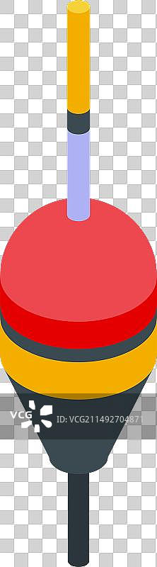 钓鱼浮漂2.5D图标图片素材