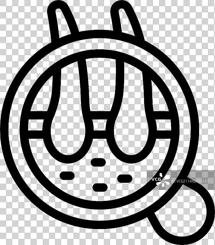 毛发分析研究图标轮廓图片素材