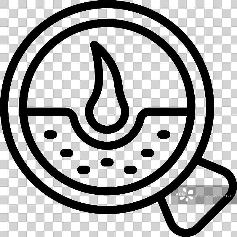 头发解剖结构图标轮廓图片素材