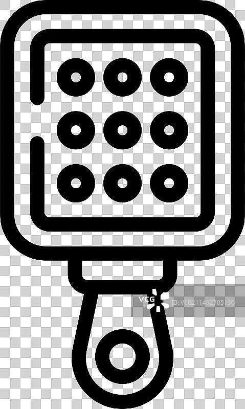 美发工具发梳轮廓图标图片素材