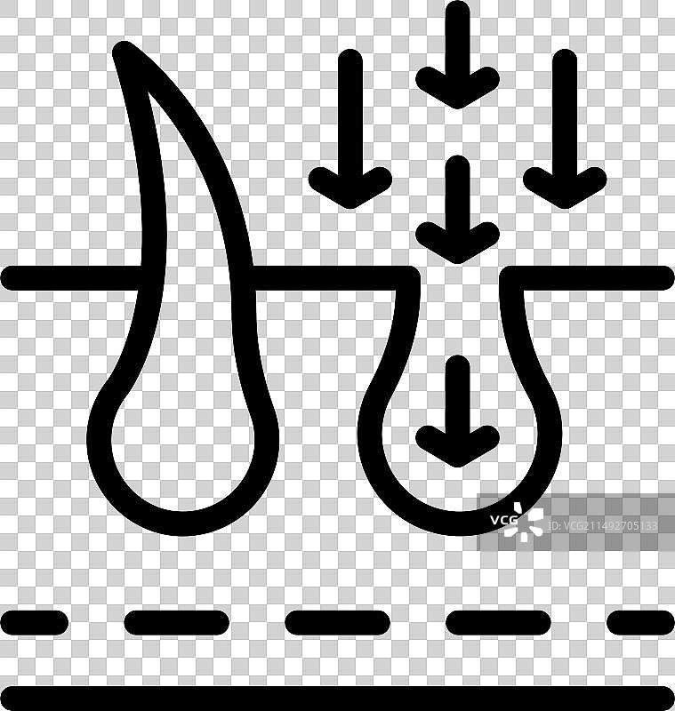 头发移植图标，新型医疗技术图片素材