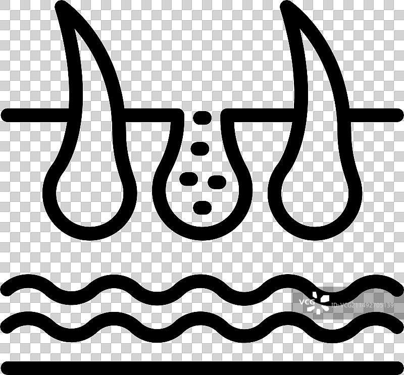 毛囊科学图标轮廓图片素材