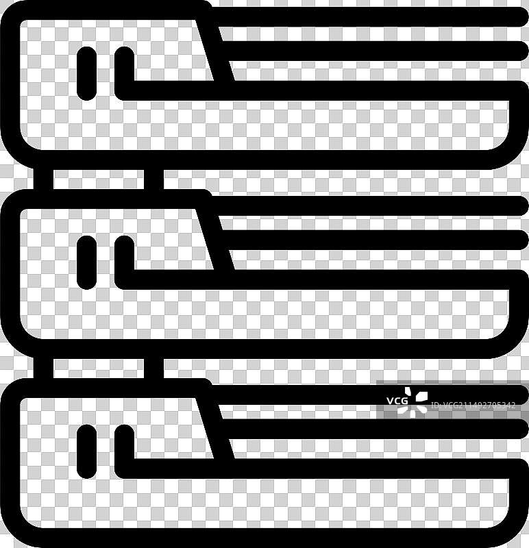 可堆叠文件架轮廓桌面图标图片素材