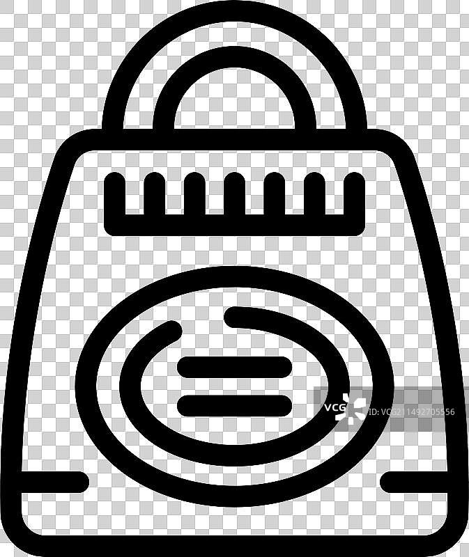 猫砂盆硅胶填充物轮廓图标图片素材