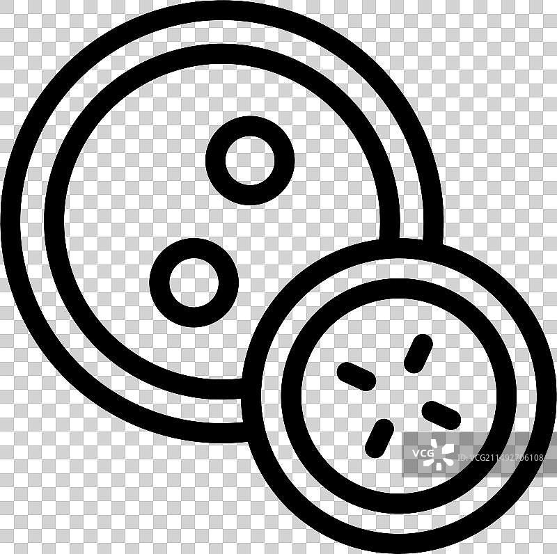 服装纽扣套装轮廓图标图片素材