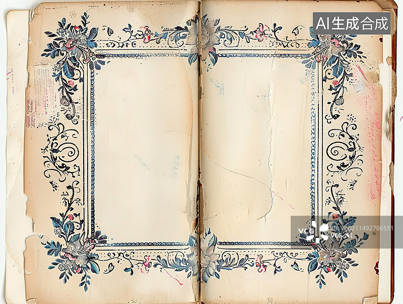 【AI数字艺术】正上方是一张桌子上的空白纸板图片素材