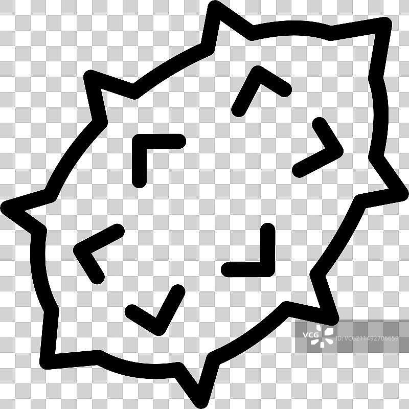 非洲角瓜线稿图标图片素材