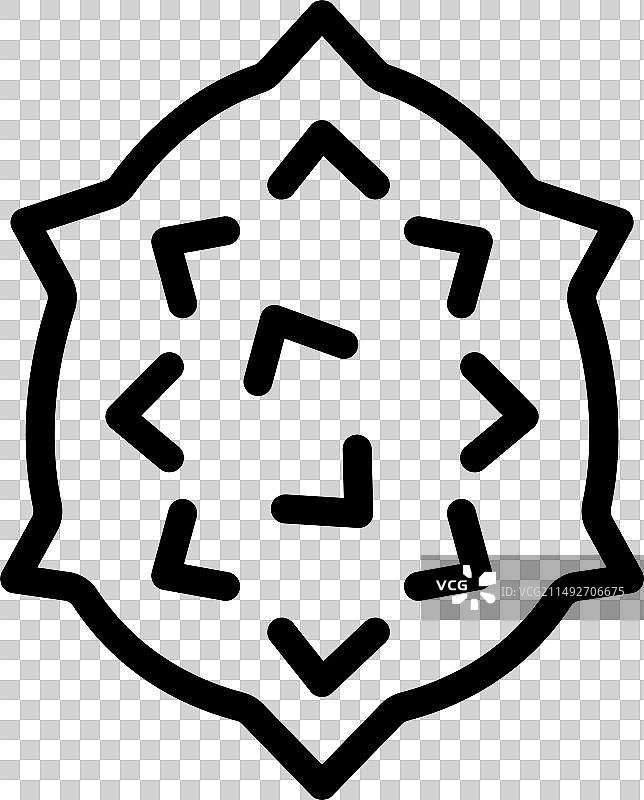 新鲜角甜瓜图标轮廓图片素材