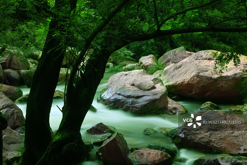 浙江天台县天台山“石梁”景区图片素材