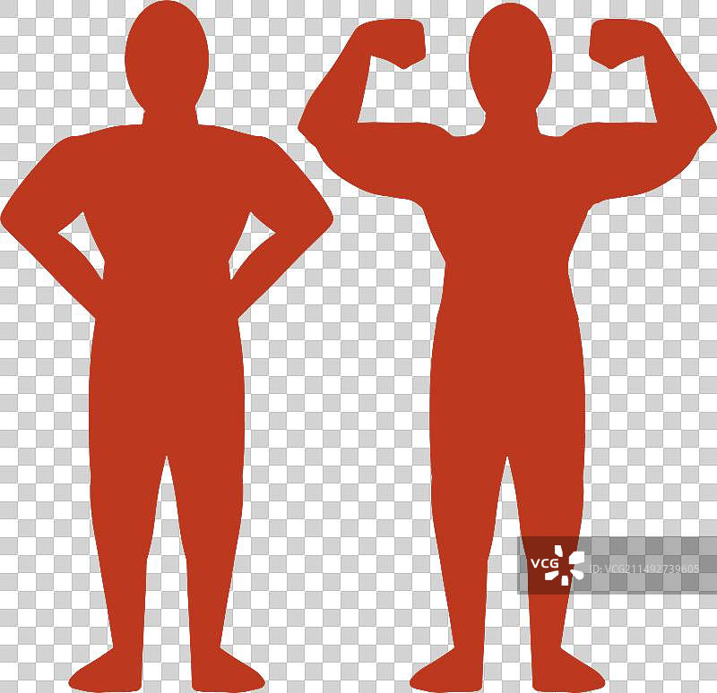 肌肉的强大阴影图片素材