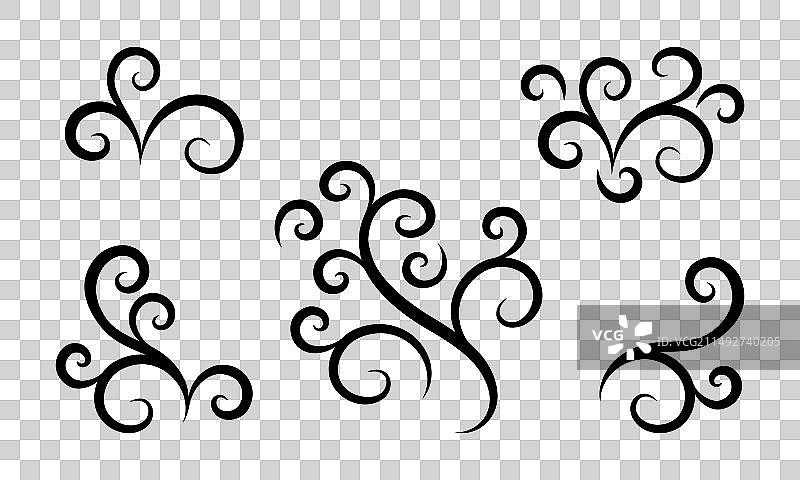 漩涡花纹装饰图案合集图片素材