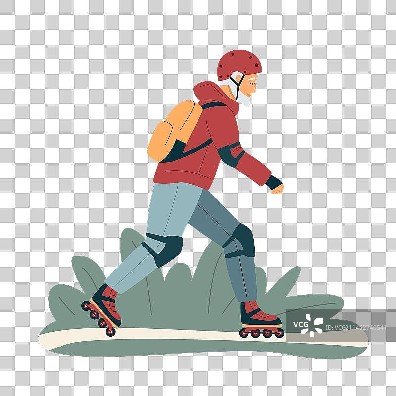 充满活力的快乐灰发老人图片素材