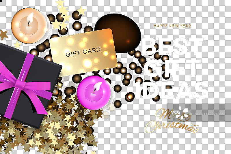 最佳礼品创意黑色圣诞促销banner图片素材