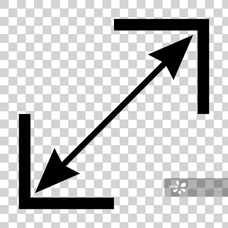 带箭头的对角线图标图片素材