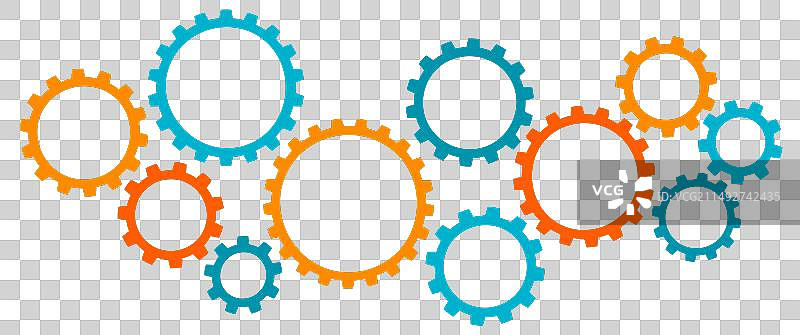 齿轮设计的抽象多色背景图片素材