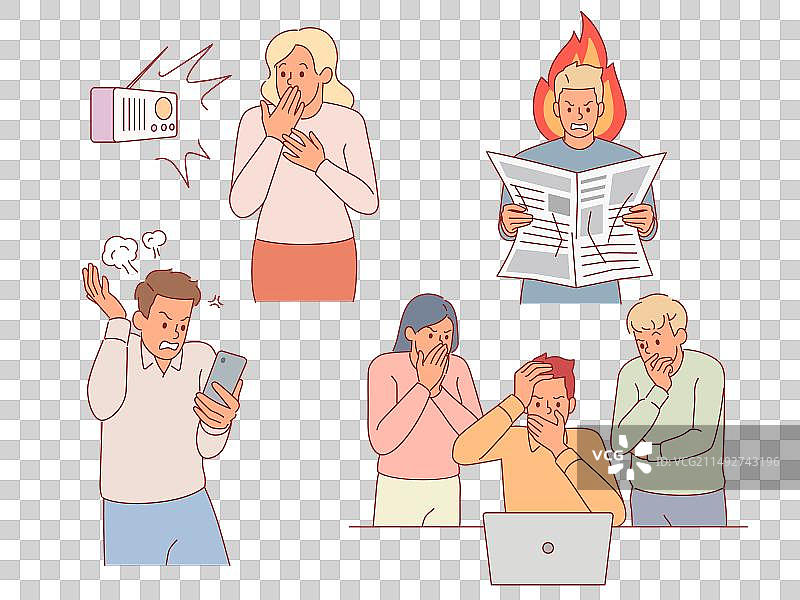 人们对坏消息的负面反应图片素材