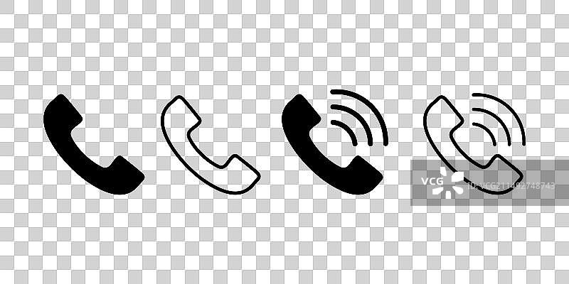 呼叫图标符号和电话标志图片素材