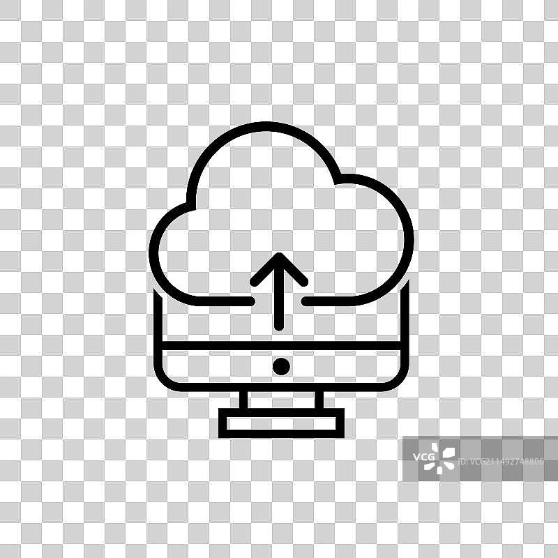 上传图标云上传符号箭头向上图标图片素材