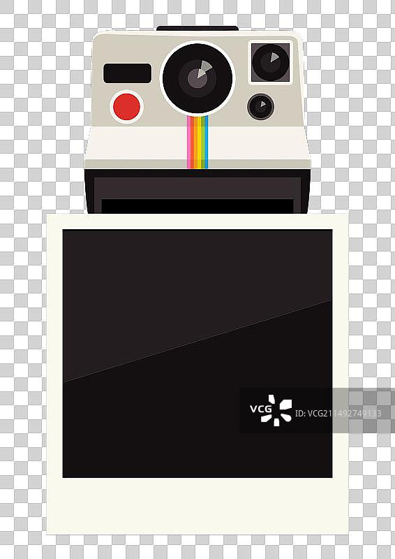 带空白照片的复古相机图片素材