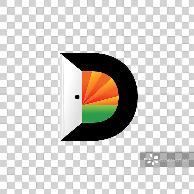 梦想之门logo D字母logo图片素材
