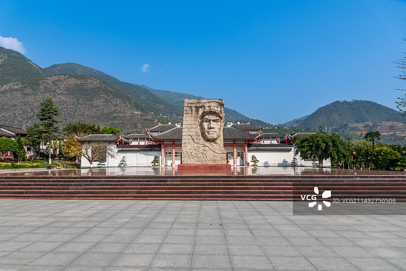 四川省雅安石棉县安顺场红军渡图片素材