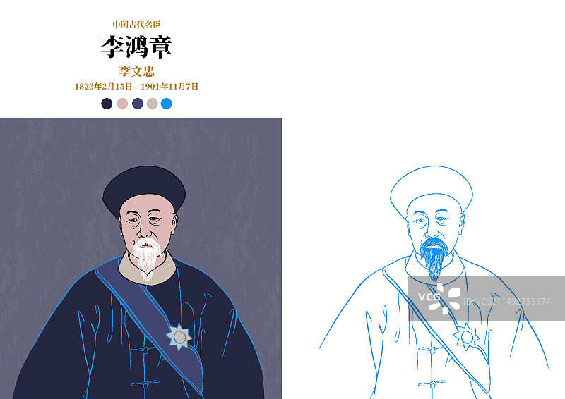 中国历史名人-李鸿章图片素材