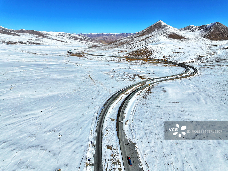 雪域高原之路图片素材