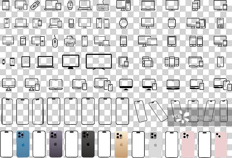 最新款iPhone 15 14 Pro Max智能手机素材图片素材