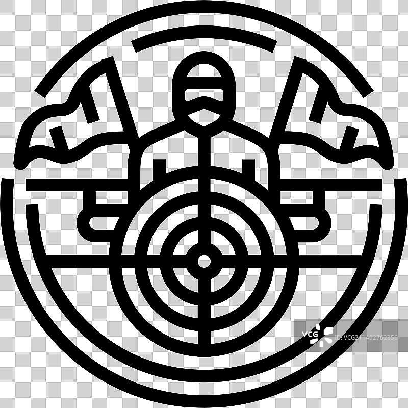 团队徽章游戏彩弹球线条图标图片素材