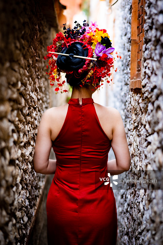 妈祖庙 浔埔村 簪花女 福建 泉州图片素材