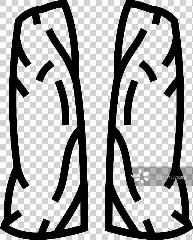 防护袖套PPE防护设备线图片素材