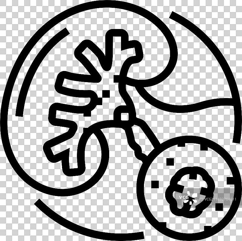 尿石症泌尿科线性图标图片素材