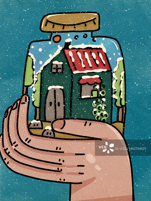 带着房子的人图片素材