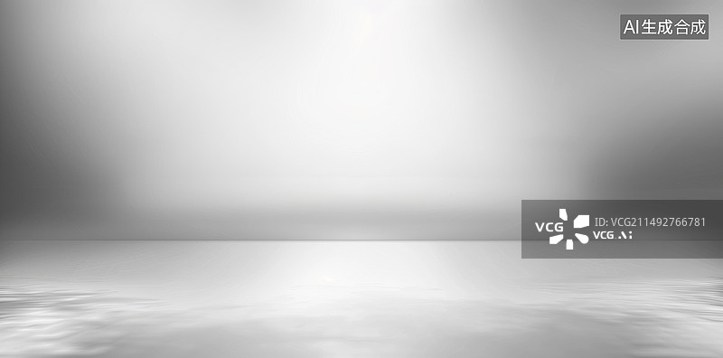 【AI数字艺术】灰色空房间工作室渐变用于背景图片素材