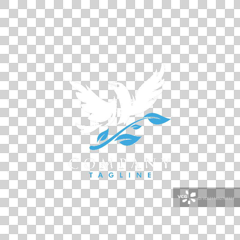 象征和平与团结的鸟类Logo设计图片素材