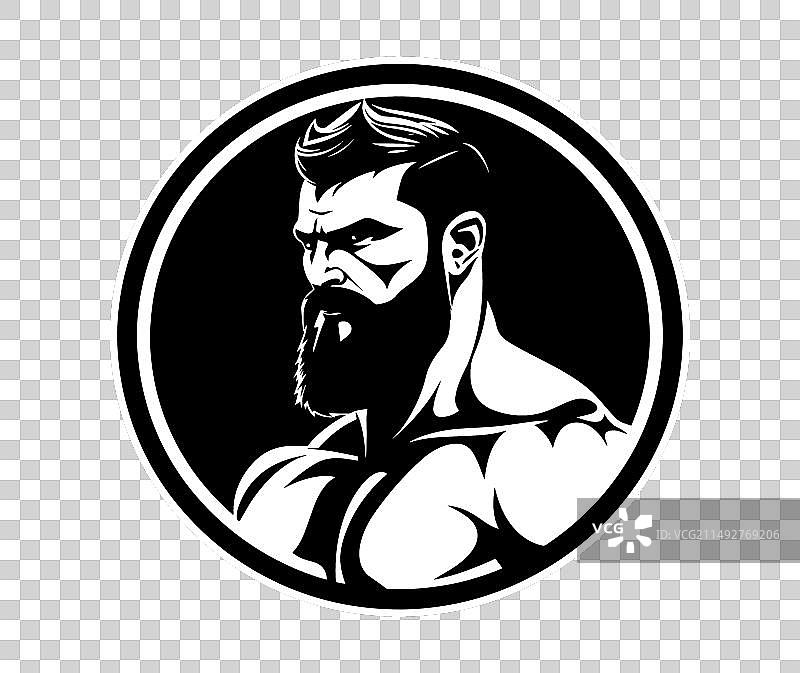 健美运动健身房剪影标志图片素材