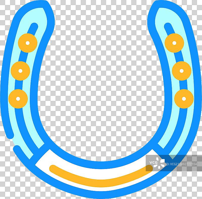 马蹄铁匠彩色图标图片素材