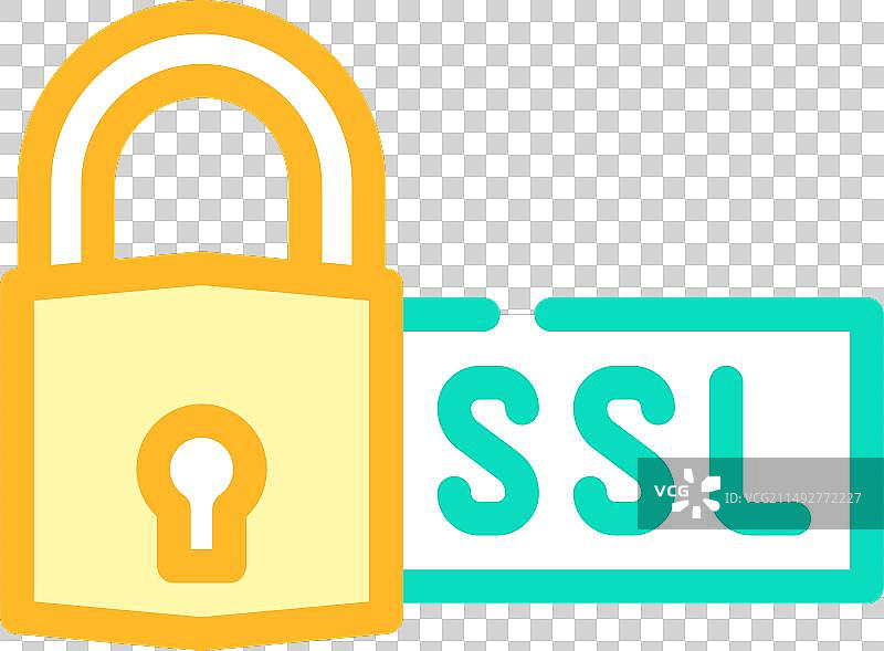 SSL安全套接字层SEO彩色图标图片素材