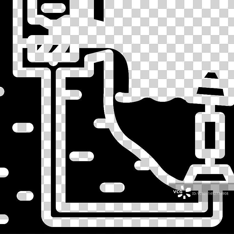 风筝系统潮汐发电Glyph图标图片素材