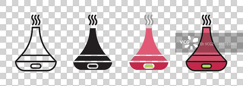 扩香器图标集：香味、芦苇与芳香疗法图片素材