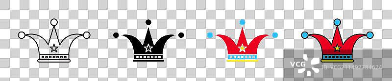 小丑帽子图标集图片素材